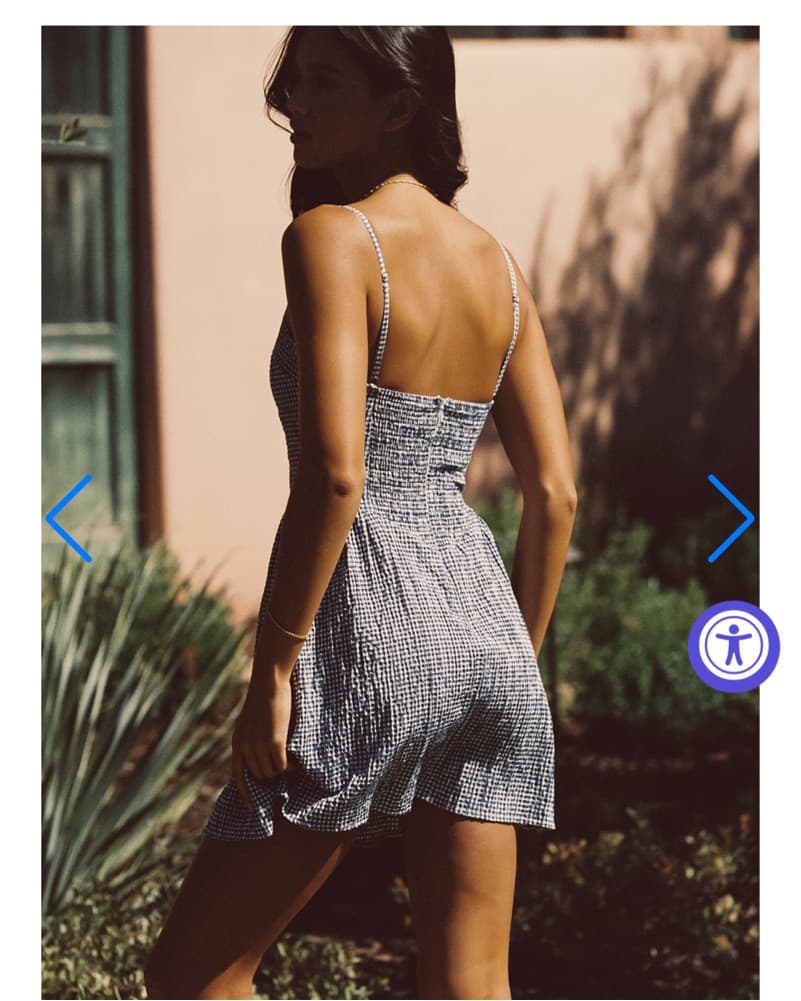Skatie Aurora Mini Dress Blue Gingham - Image 4