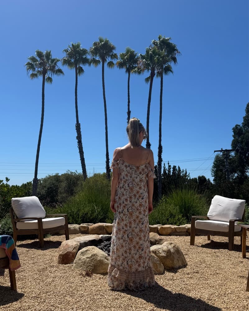 Floral Maxi Dress w shoulder sleeves - Image 2