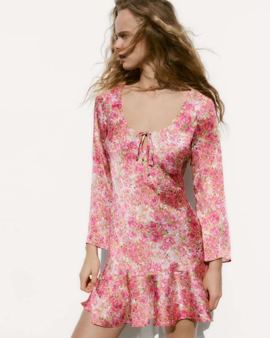 Zara Floral Print Dress - Image 1