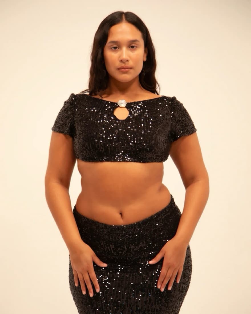 BUCI NYC Sequin Flower Top - Image 1