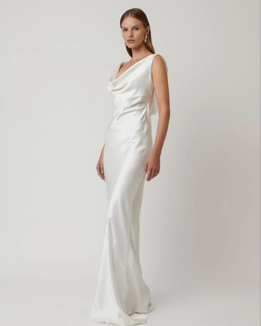 White Silky Dress - Image 2