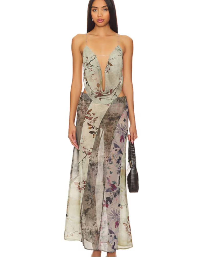 Jaded London Cowl Neck Top + Skirt Set - Image 1