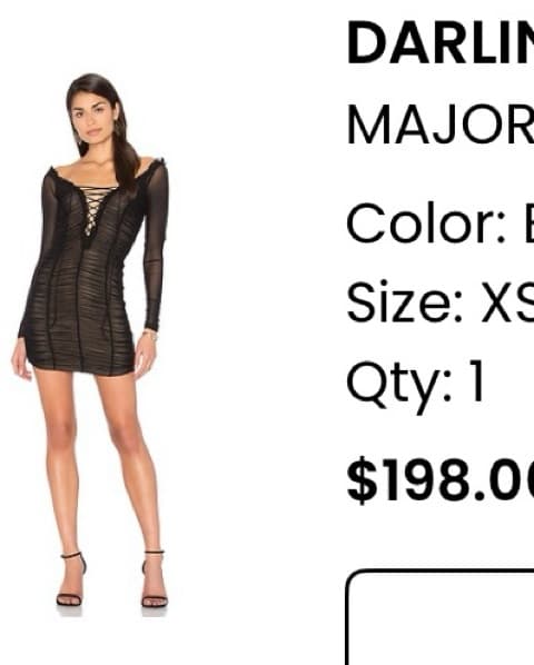 Majorelle Darling Mini Dress In Black - Image 3