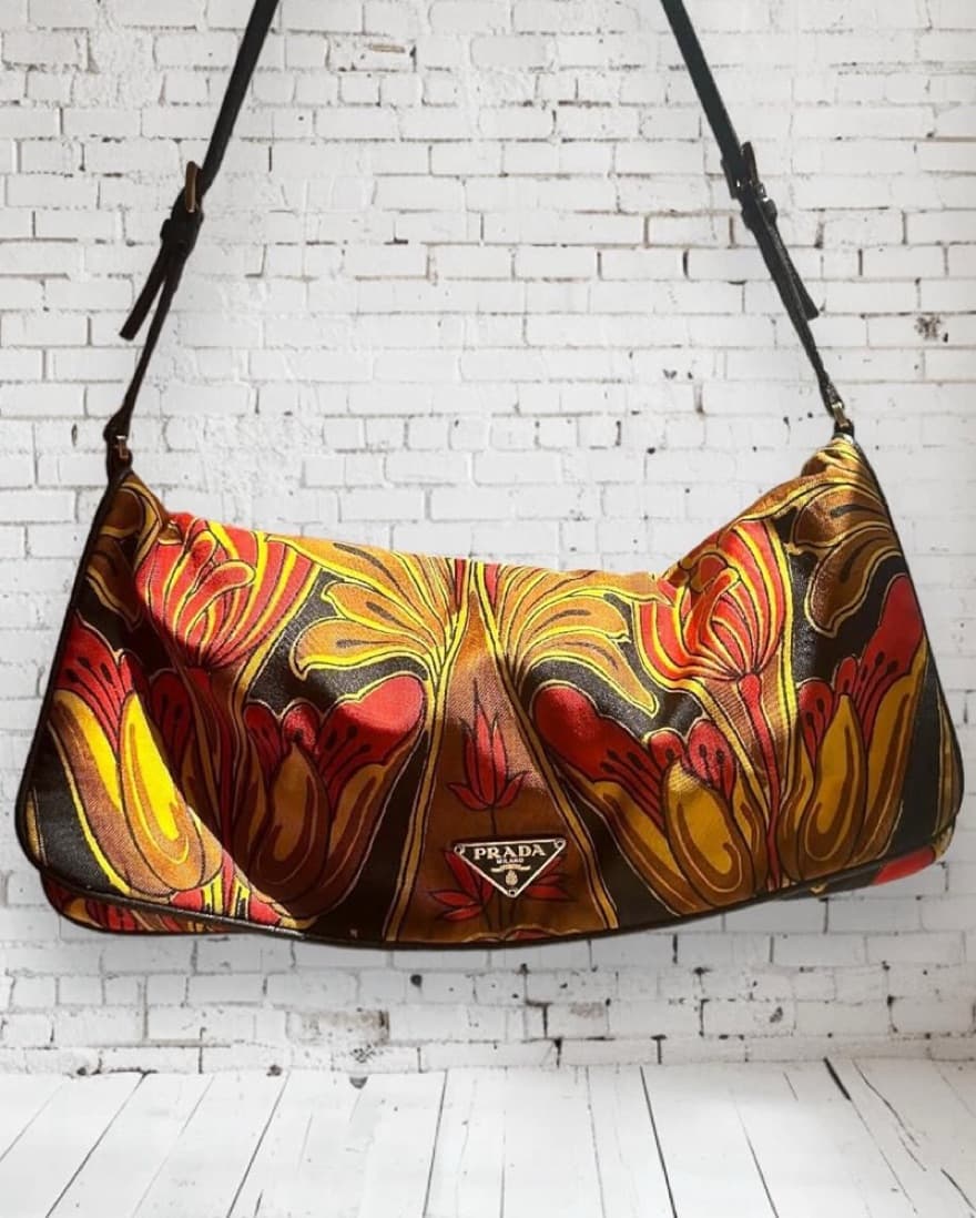 Prada Silk Patterned Bag  - Image 1