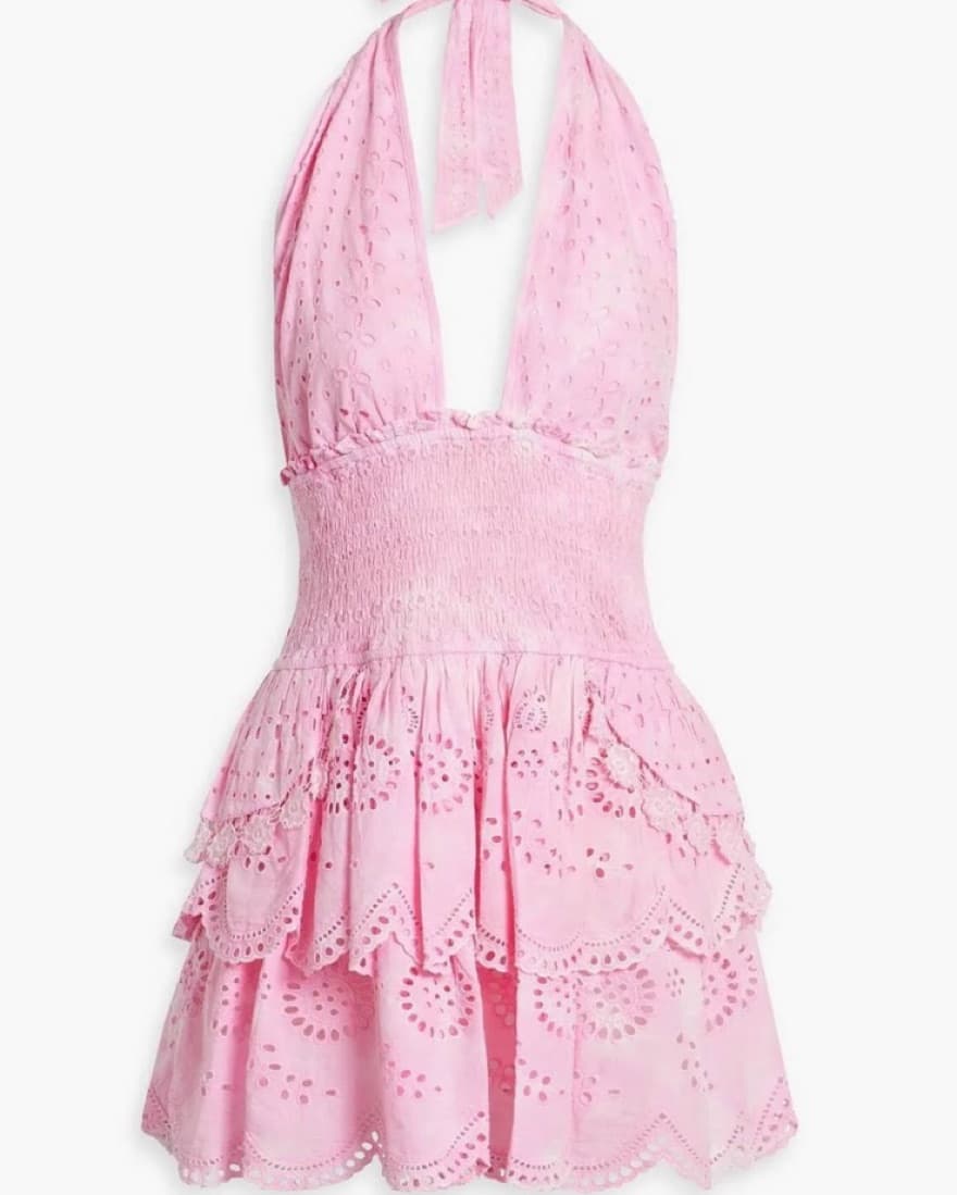 LoveShackFancy Deanna Halter Dress - Image 3
