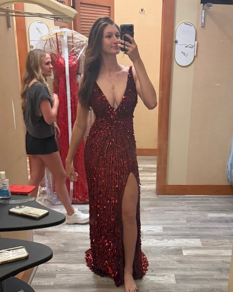 Sherri Hill style 54912 red sequin prom  - Image 1