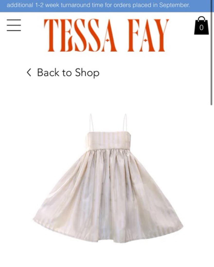 Tessa Fay Ivory Mod Puff Mini Dress - Image 4