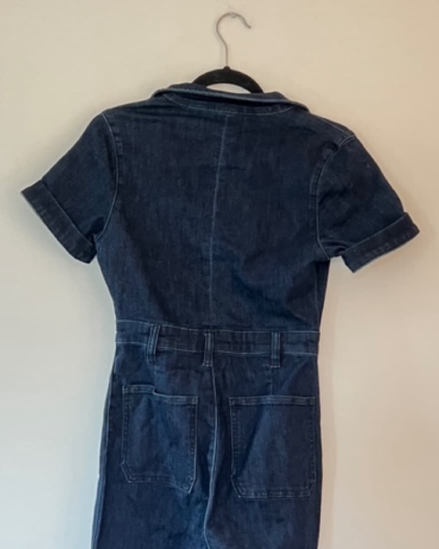 WeWoreWhat Dark Wash Denim Jumpsuit - Image 4