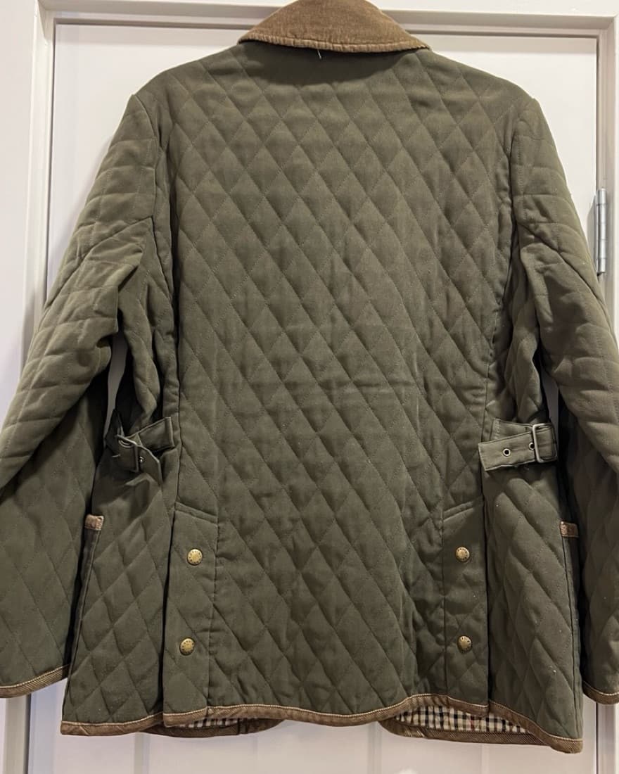 Olive Green Barn Jacket - Image 3