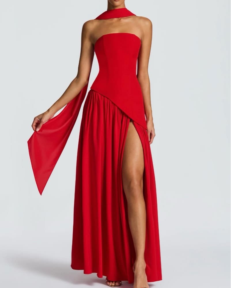 Maliyah Maxi Dress - Red - Image 1