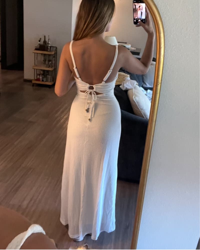 White Maxi Dress - Image 3