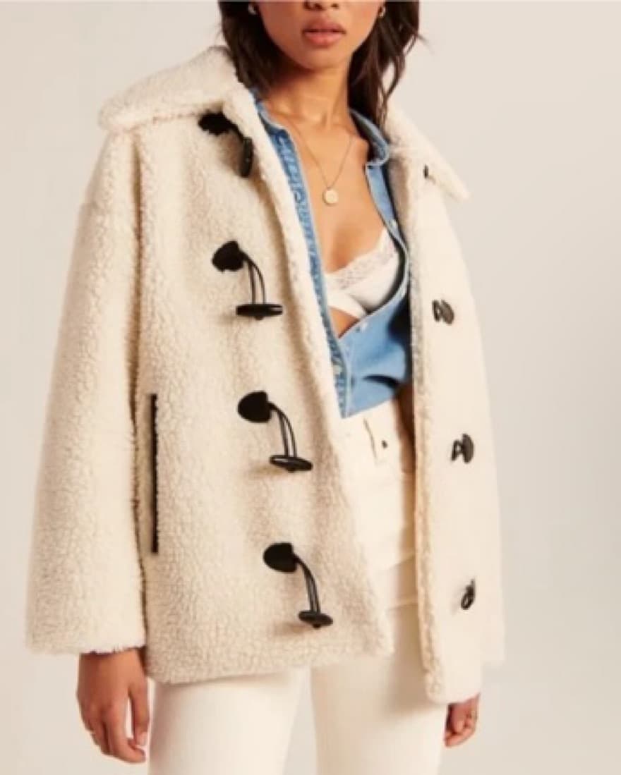 Abercrombie Fitch Toggle Sherpa Coat  - Image 1
