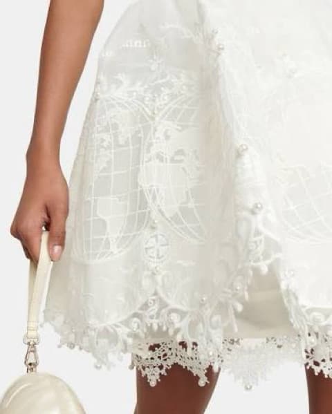 White Zimmermann High Tide Mini Dress - Image 3