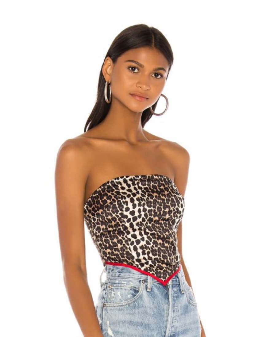 Leopard Scarf Tube Top  - Image 1