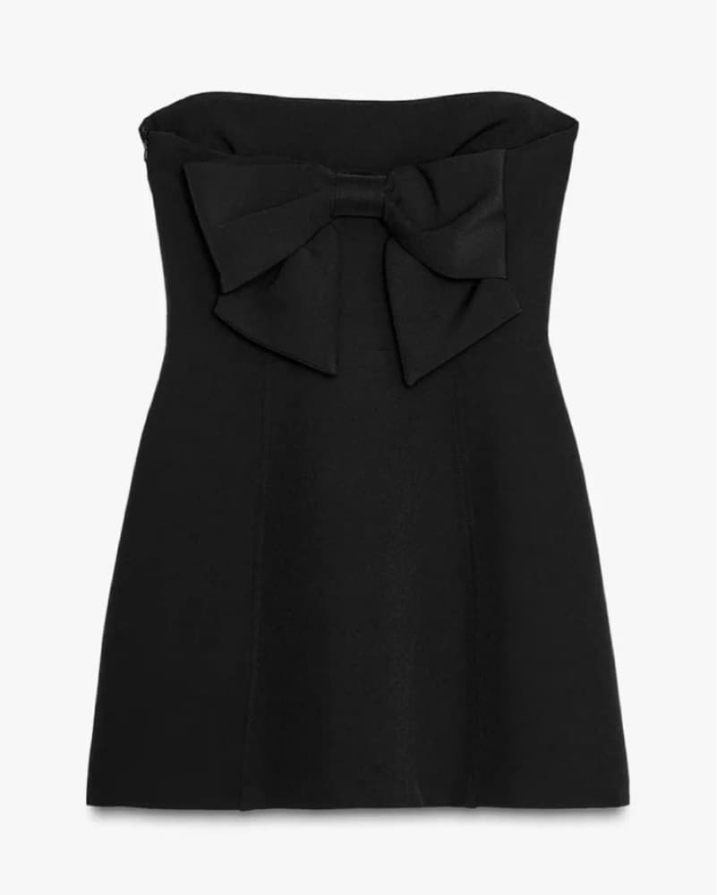 Zara Strapless Bow Mini Dress - Image 2