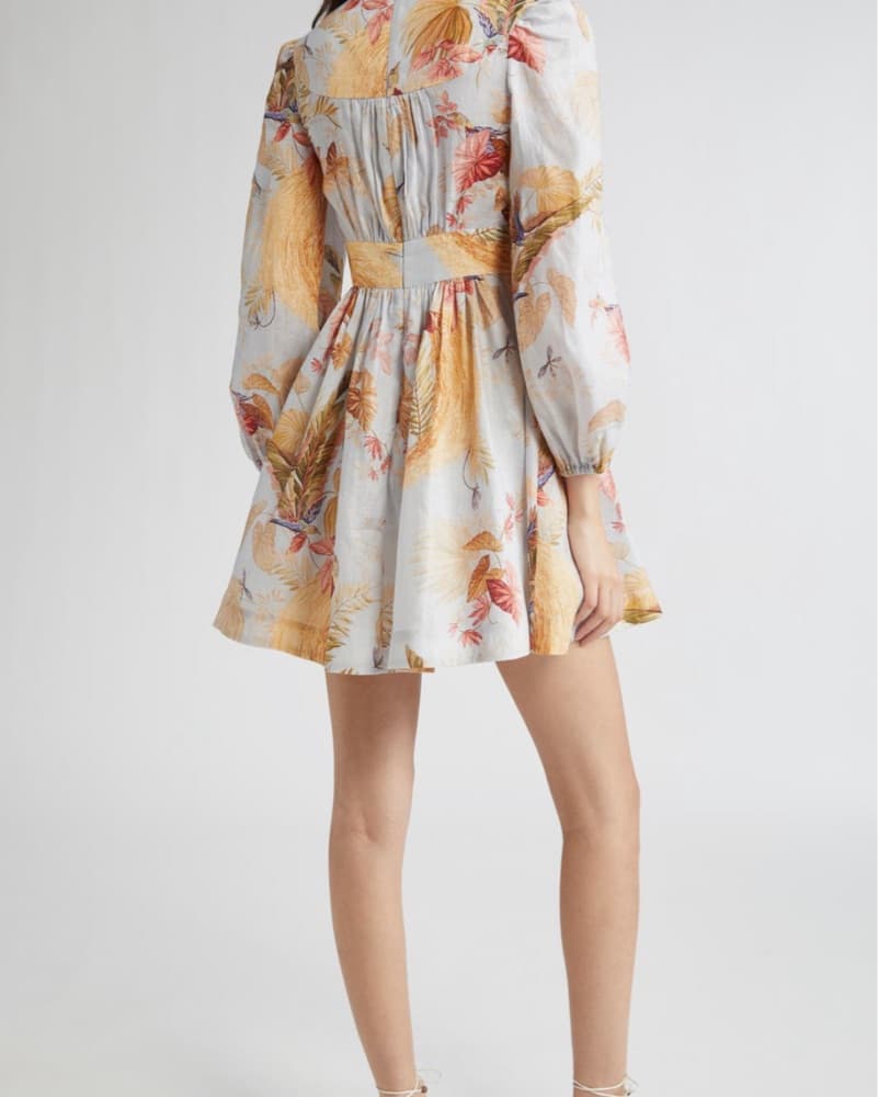 Zimmermann Floral Long Sleeve Minidress - Image 3