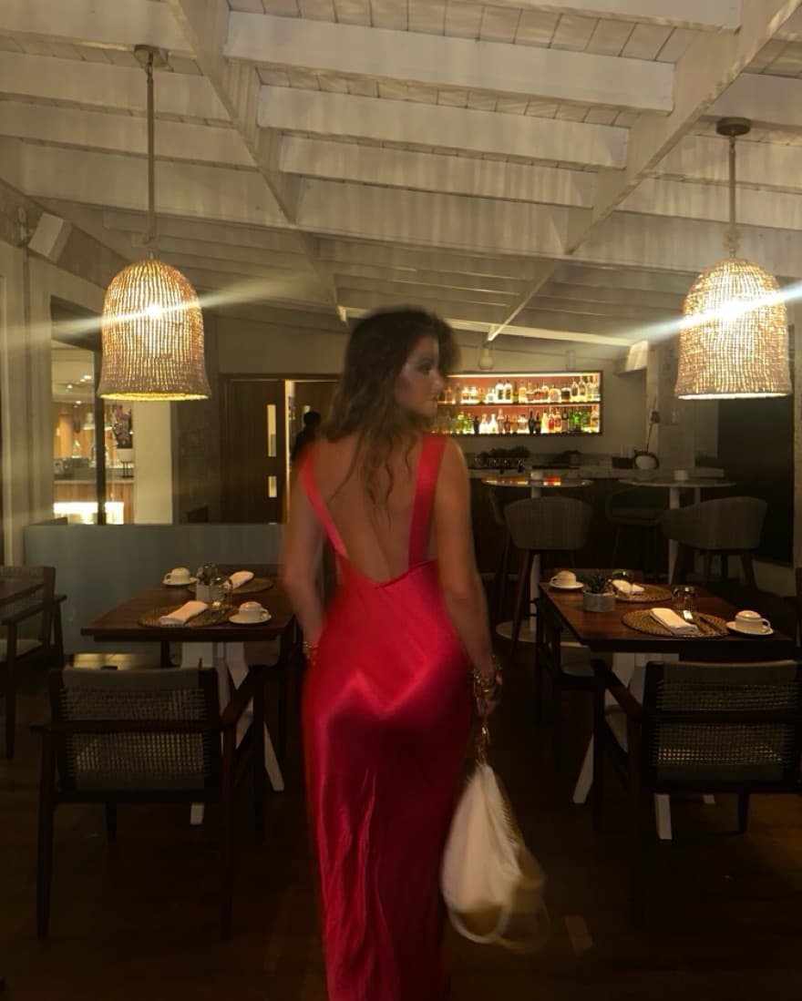 Red backless rumoured dress - Image 1