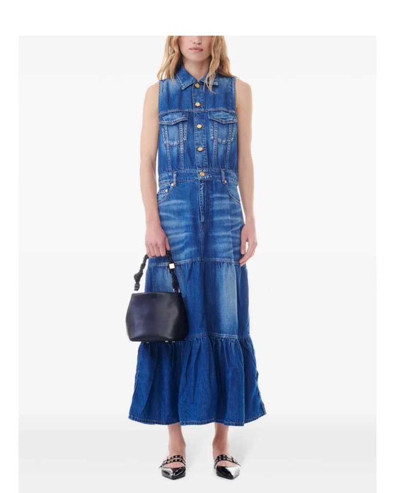 Chic Ganni Denim Maxi Dress - Image 1