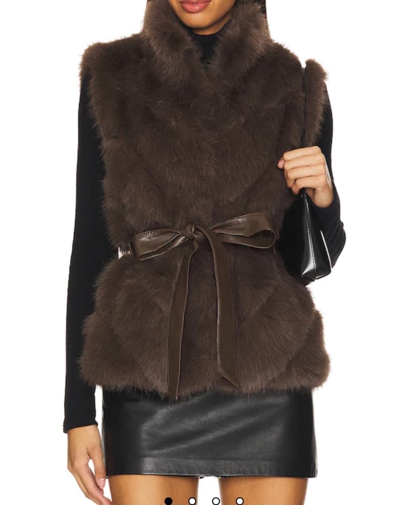 Fur Vest With Belt  - Image 2