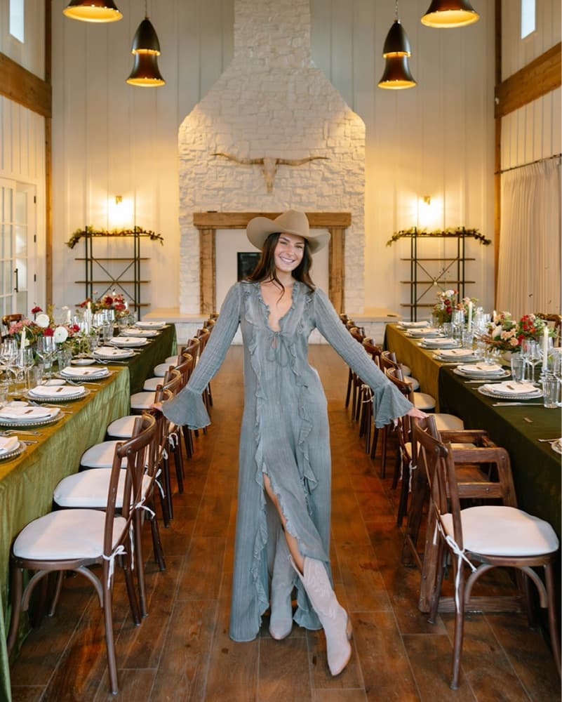Rococo Grey Boho Dress  - Image 1