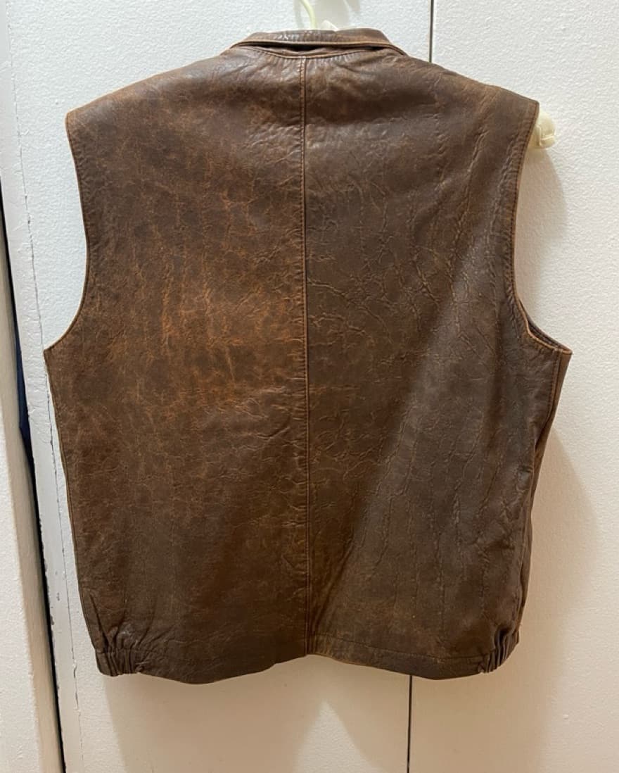 Vintage Leather Vest - Image 2