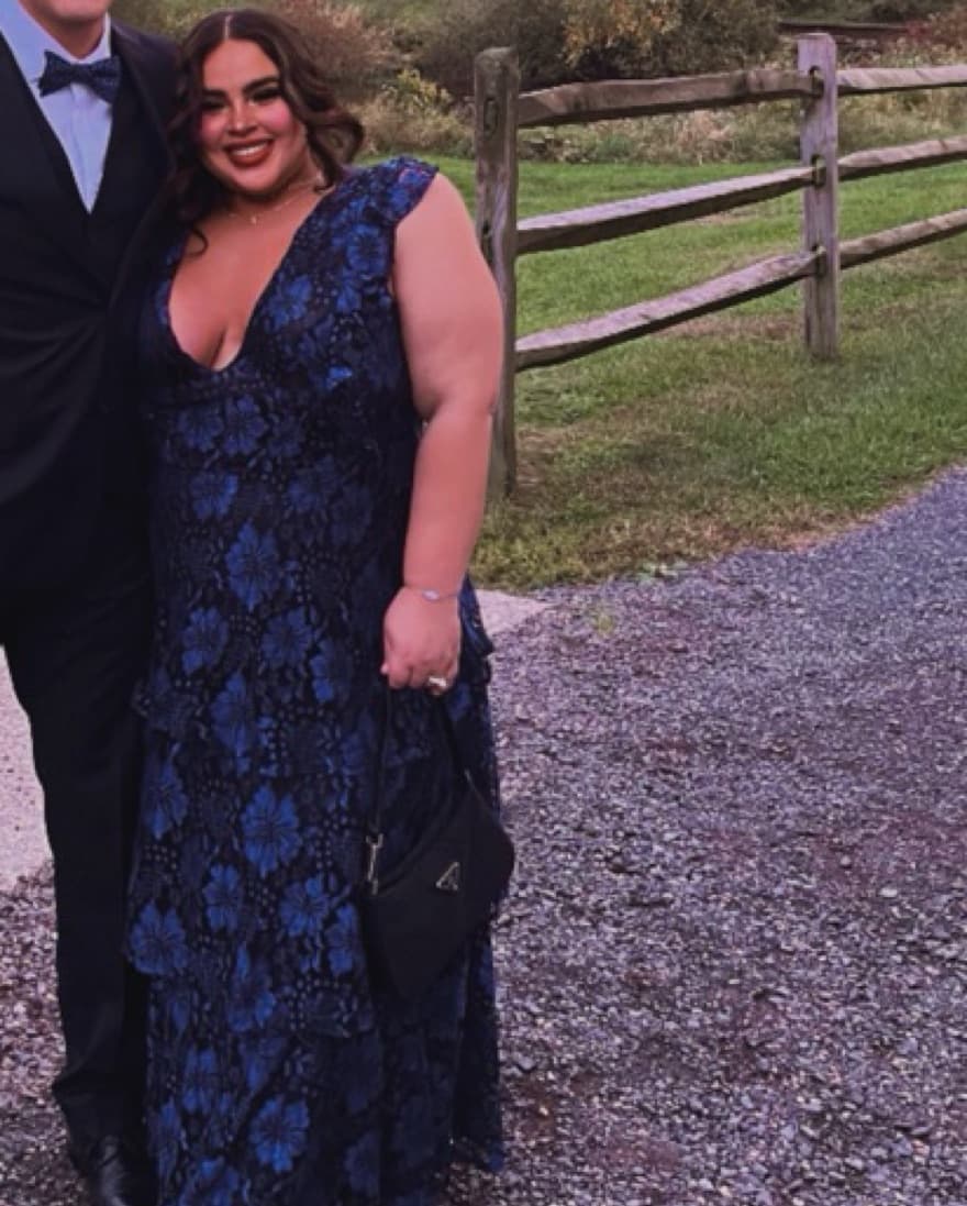 molinetto navy blue lace ruffled tiered - Image 3