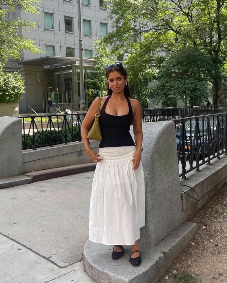 White Midi Skirt - Image 1