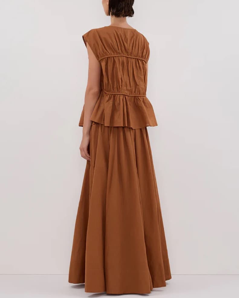 Dissh Flynn Linen Blend Skirt Set - Rust - Image 4