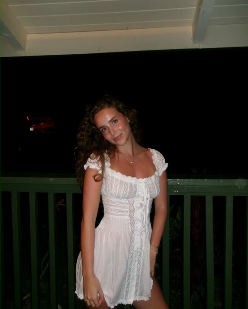 With Jean White Lace Mini Dress - Image 3