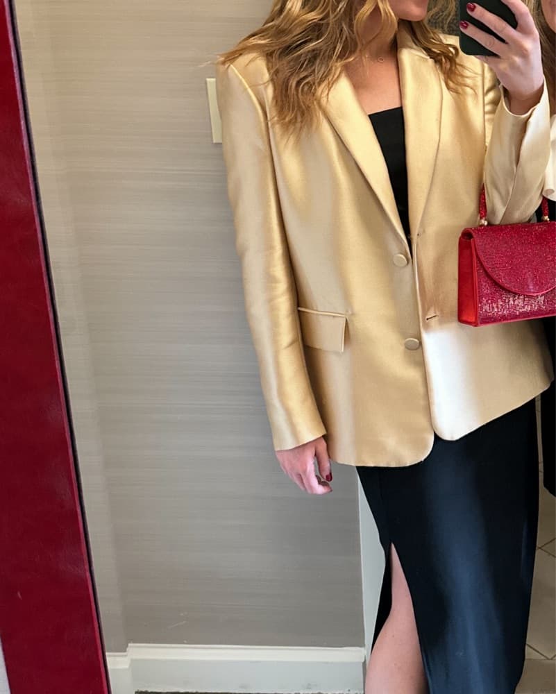 Zara Gold Blazer - Image 3