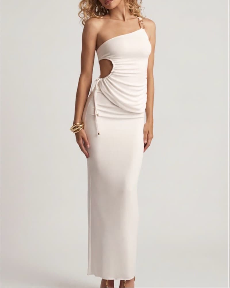 Oh Polly White Maxi Skirt Set - Image 3