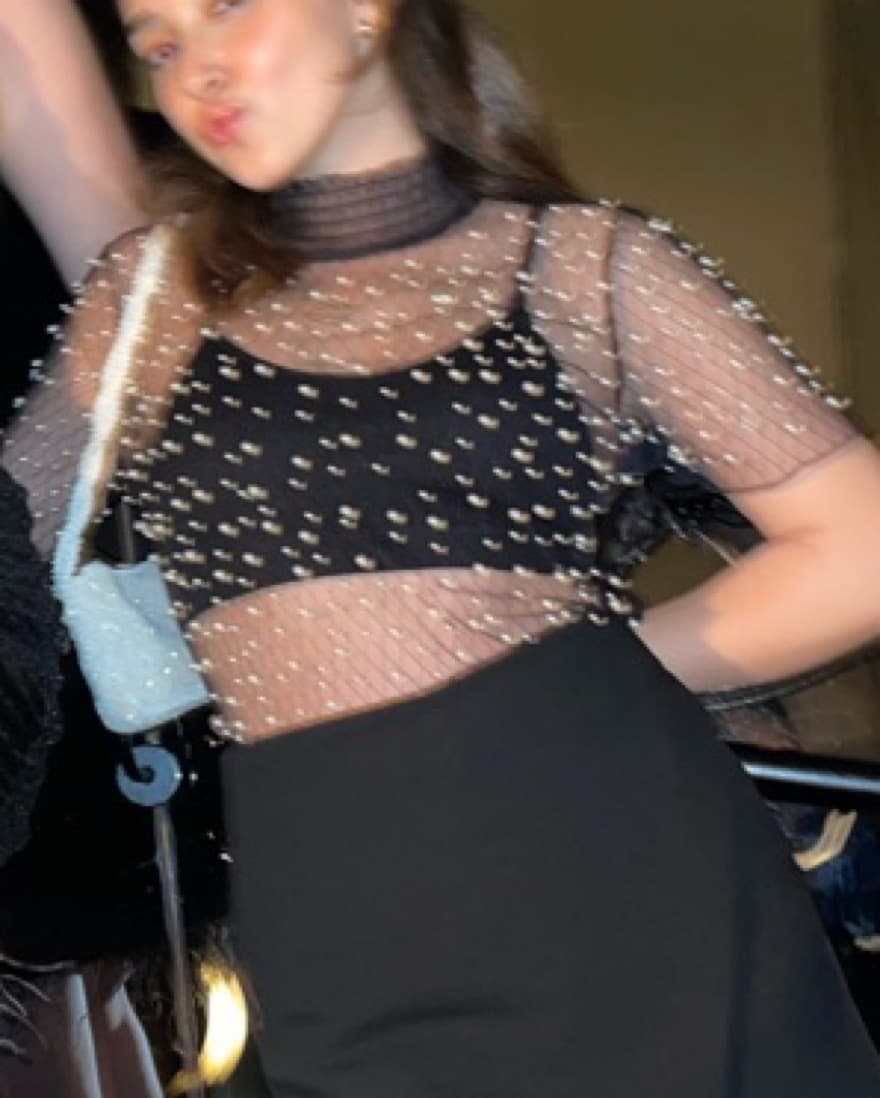 Pearl Mesh Top - Image 2