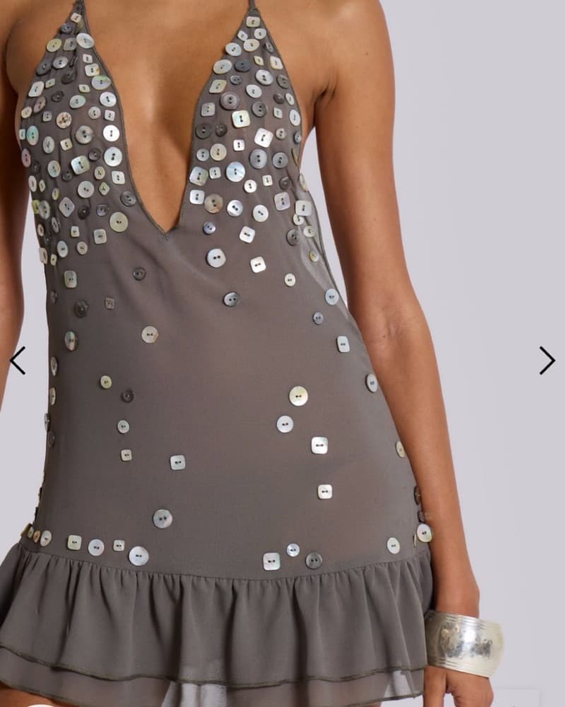 Jaded London Button Me Up Mini Dress  - Image 4