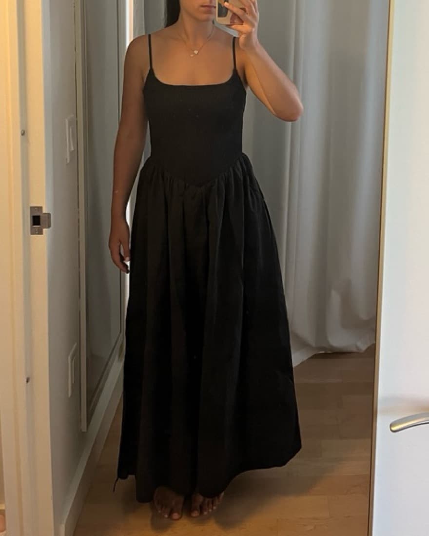 DISSH MILANO BLACK COTTON MIDI DRESS - Image 3