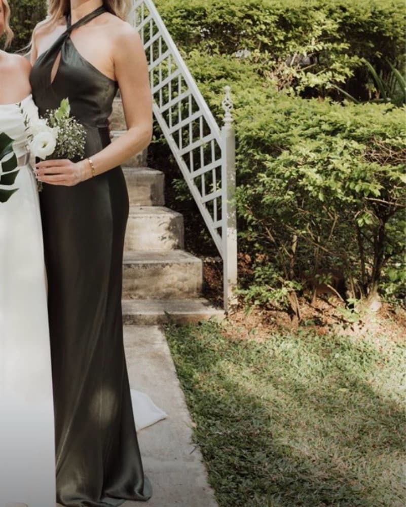 La Lune High Neck Twist Maxi Dress - Image 1