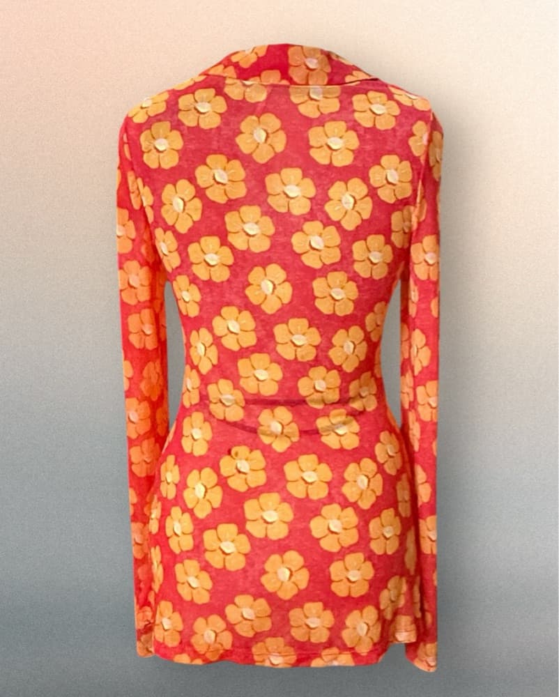 Free People Orange Floral Top - Image 2