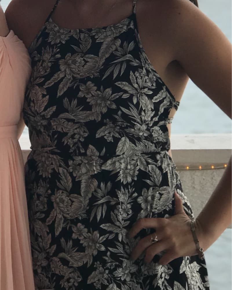 Black And White Floral Maxi Dress - Image 4