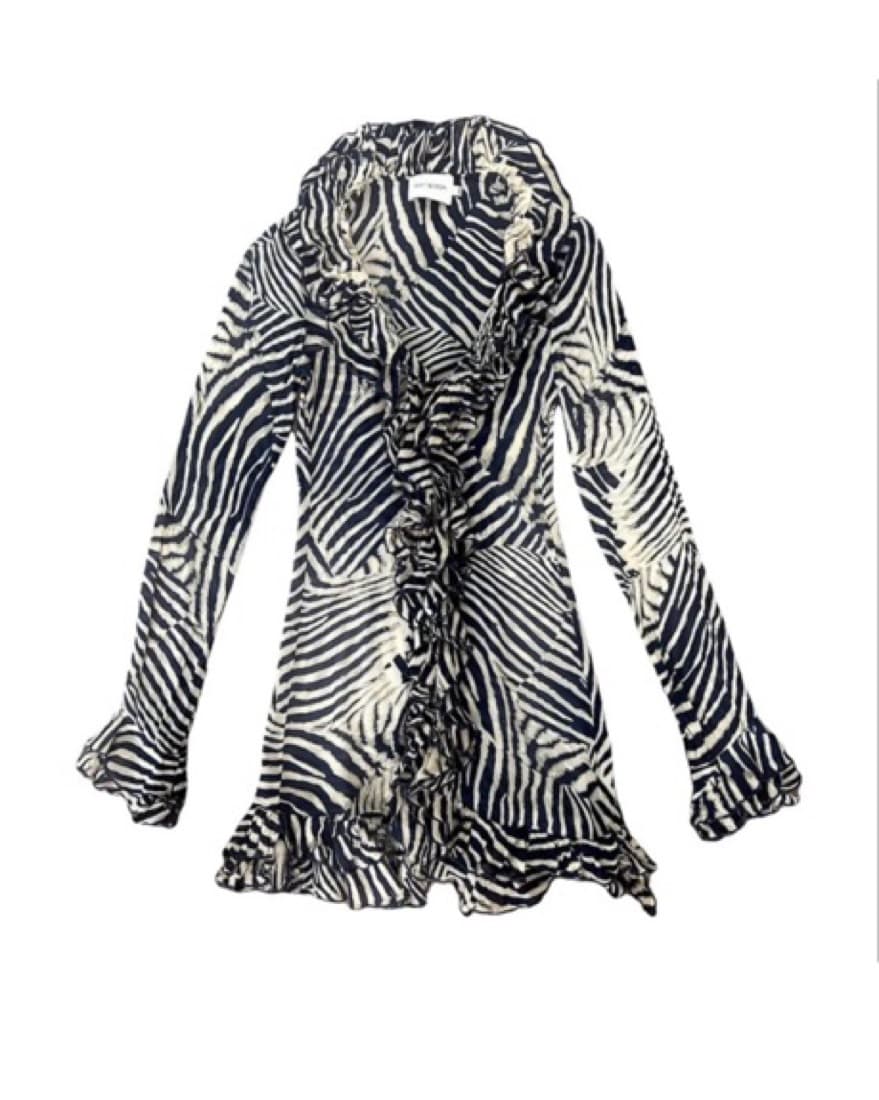 Rat and Boa blue zebra dress - Image 1