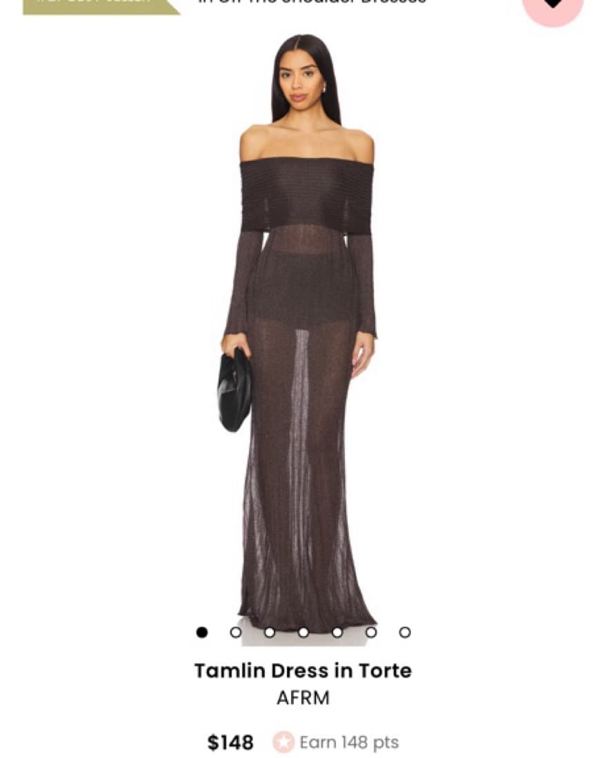 Tamlin Dress, Off the shoulder sparkly - Image 1