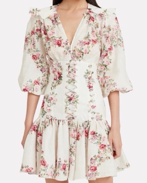 Zimmermann Corset Floral Mini Dress - Image 4