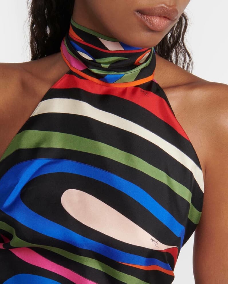 Pucci Marmo halterneck silk top - Image 2