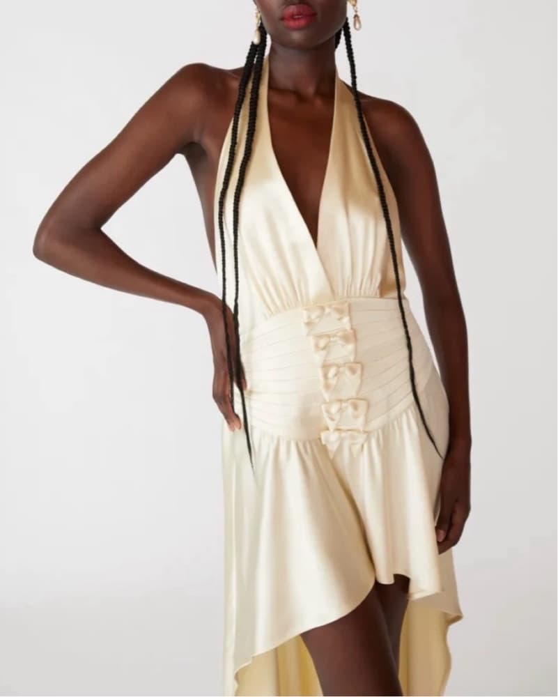 ORSEUND IRIS Halter Bow High Low Dress  - Image 2