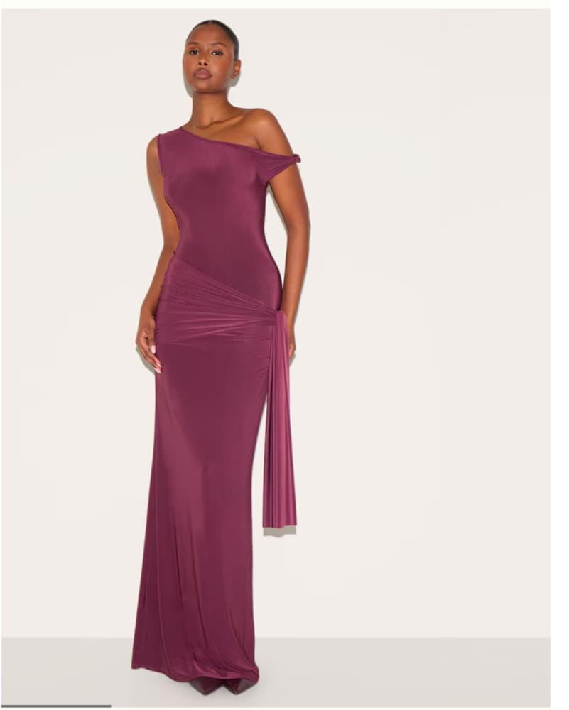 Bodycon Maxi Dress with Tie - Image 2