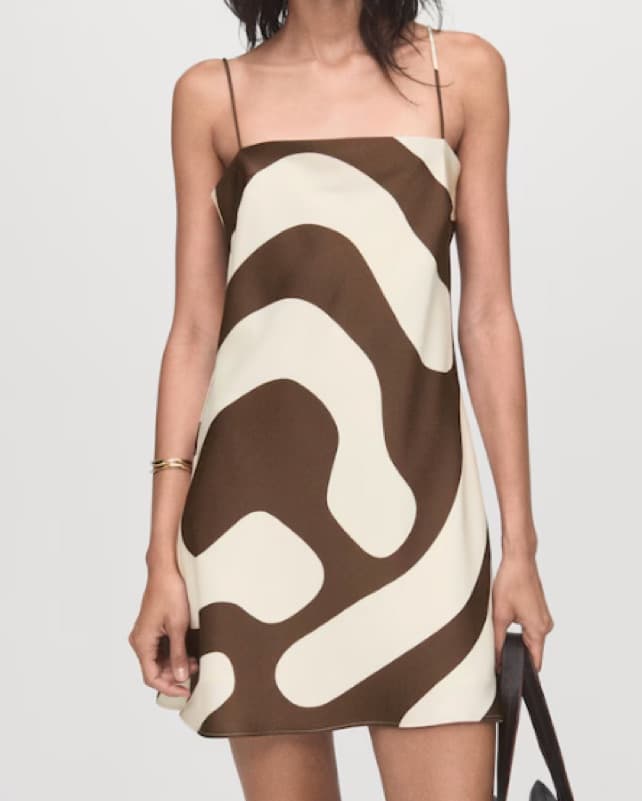 Printed satin dress - Image 2