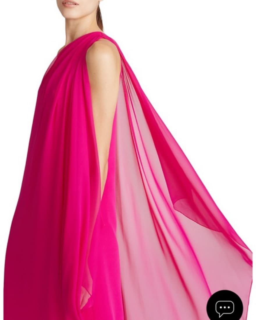 Halston Silk One-Shoulder Gown - Image 5