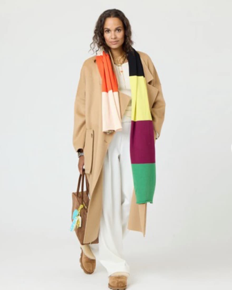 Brand New Colorblock Striped Scarf - Image 2