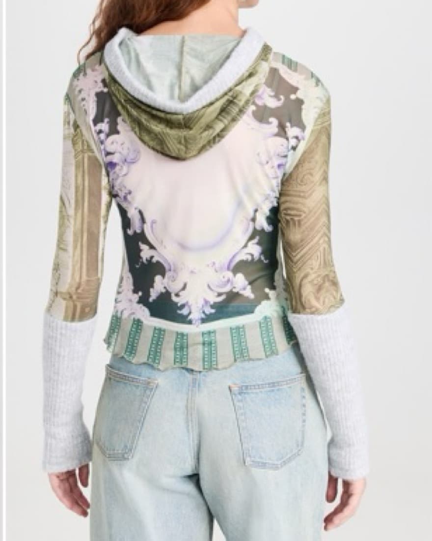 Miaou Mari Hoodie Emblem Print - Image 5