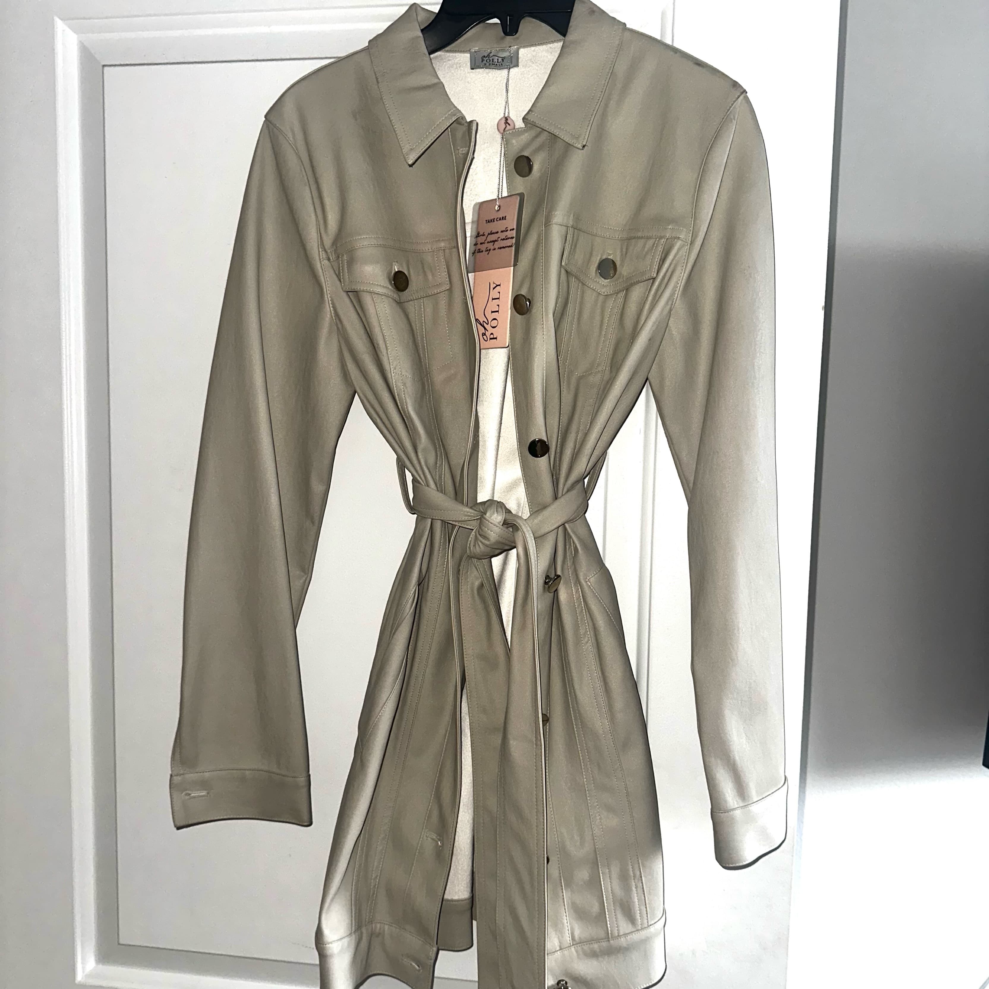 Oh Polly Faux Leather Belted Jacket  - Image 2