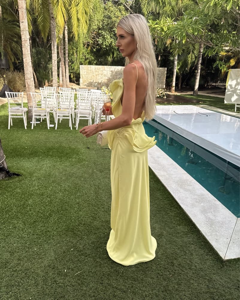 Selezza London Chiffon Maxi in yellow - Image 1