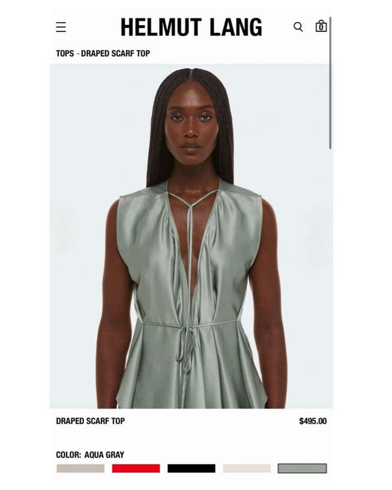 Helmut Lang Silk Top  - Image 4